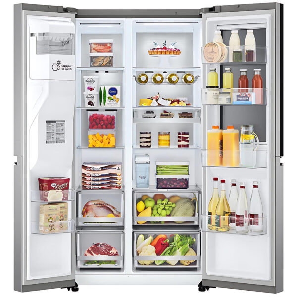 lg 668l instaview door in door side by side refrigerator