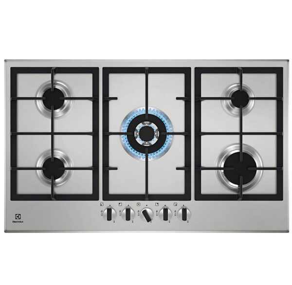electrolux 90cm built in 5 burner gas hob cooker