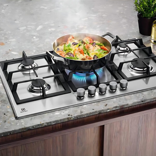 electrolux 90cm built in 5 burner gas hob cooker