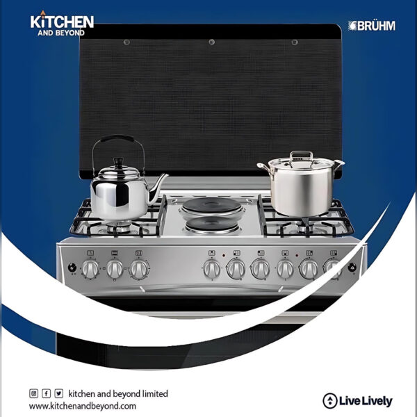 bruhm 90x60cm 6 burner cooker